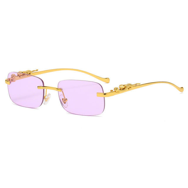 Vintage Rimless Square Sunglasses