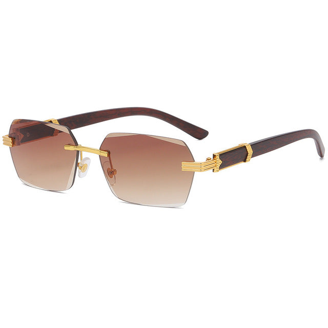 Rimless Steampunk Frameless Sunglasses