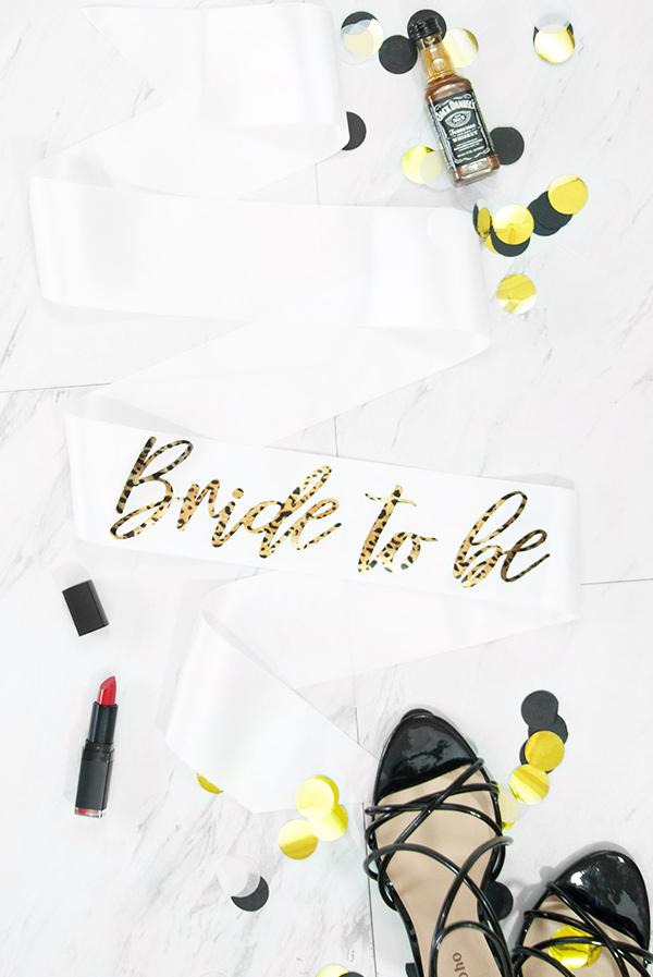 Bride To Be Foil Sash | Leopard Print