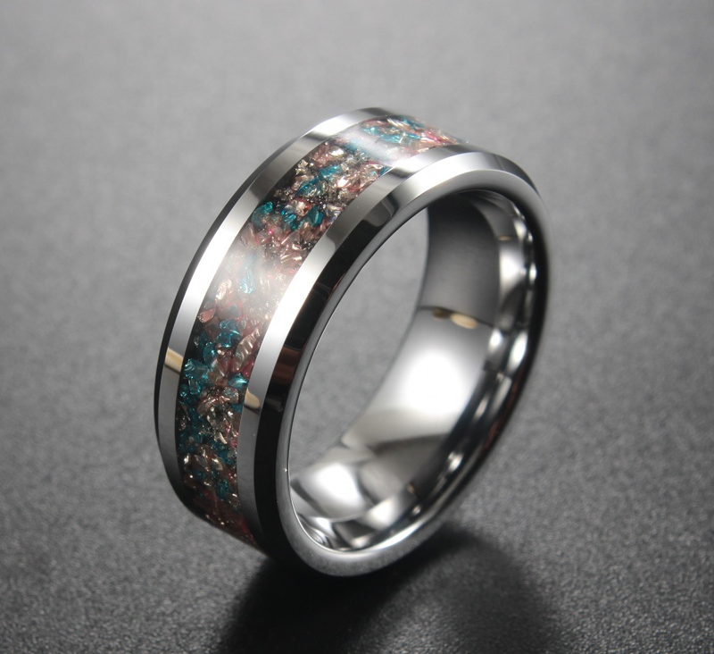 Mermaid Glass Tungsten Ring