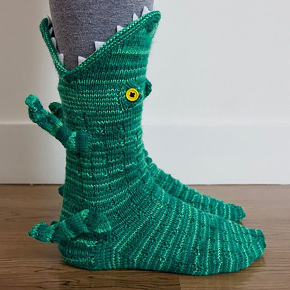 Creative Shark Chameleon Crocodile Knitted Socks