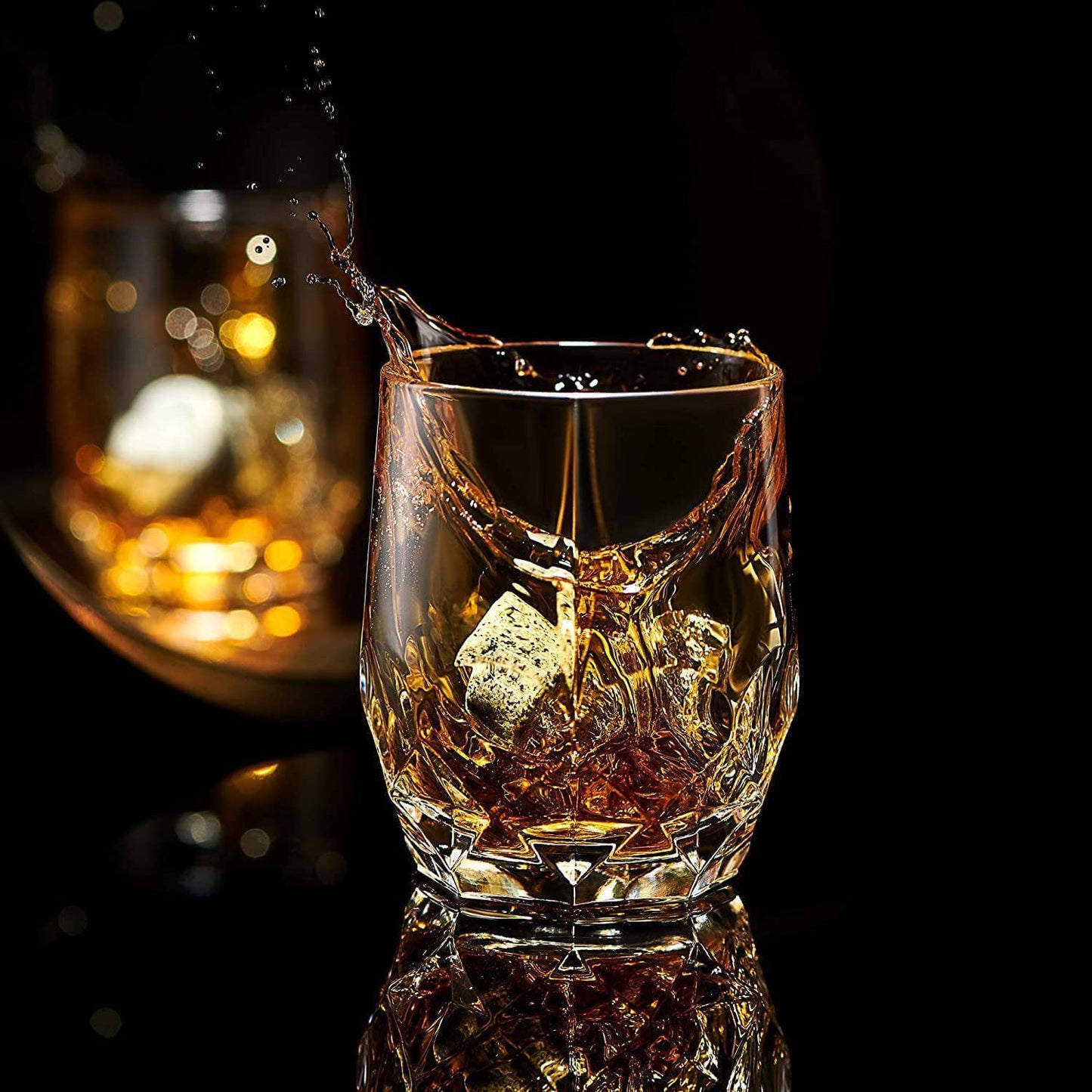 The Connoisseur's Set - Whiskey Stones & Iconic Crystal Glass Edition