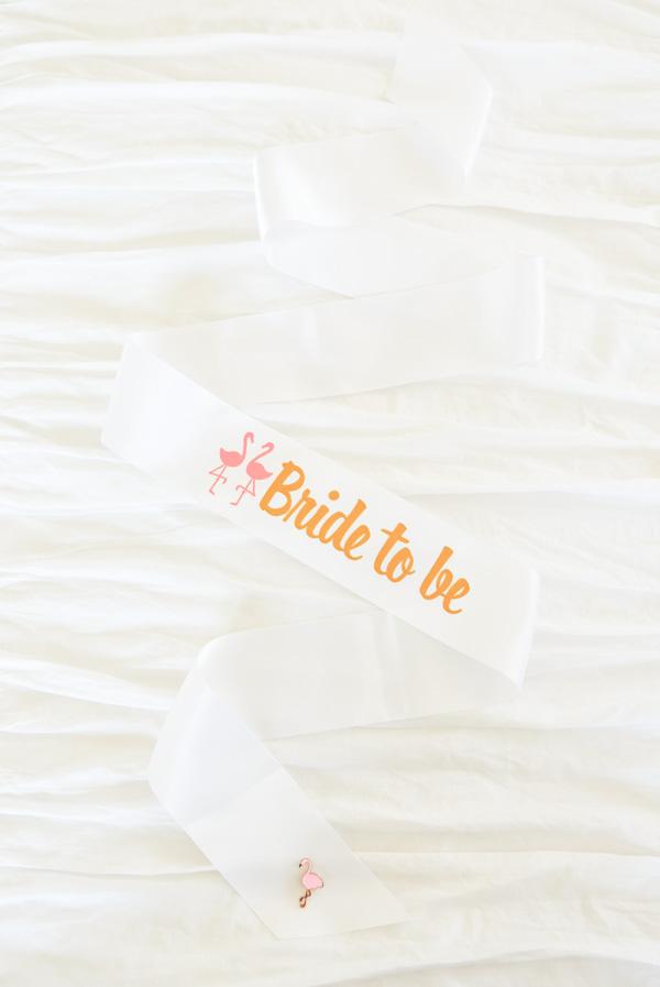 Flamingo Bride to be Sash